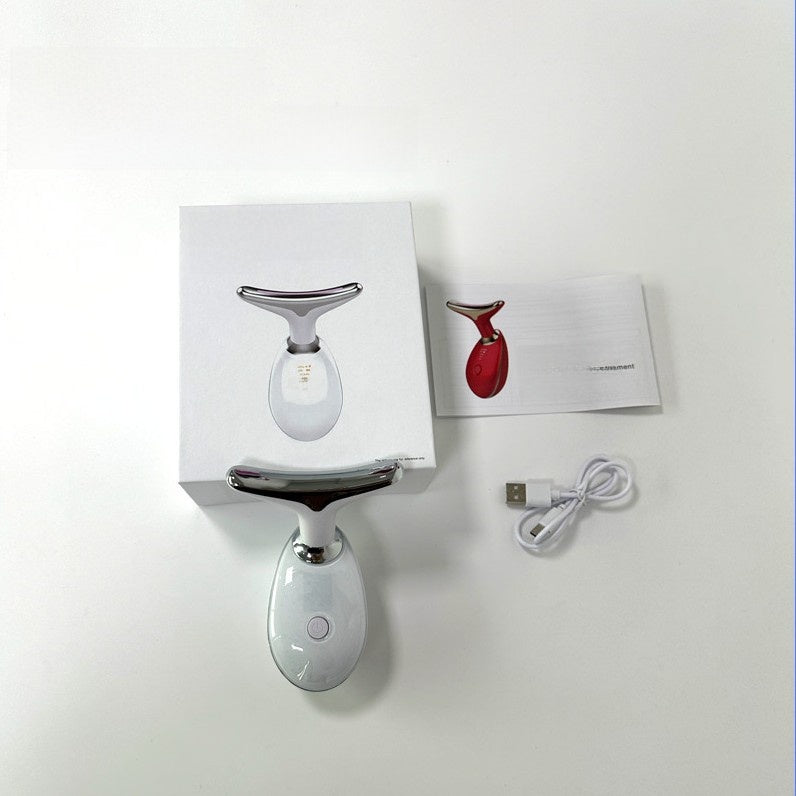 Handheld Neck Massager with Microcurrent and Color Light Therapy